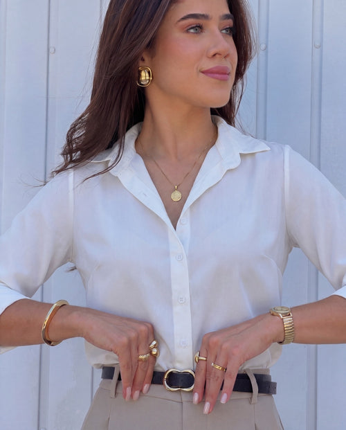 Camisa Elástica Antiarrugas – Elegancia y Comodidad Todo el Día